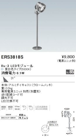 ƣ ENDO LED ݥåȥ饤 ERS3818S ᥤ̿