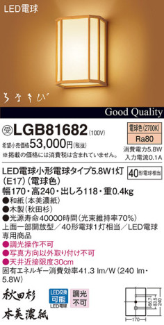 Panasonic LED ֥饱å LGB81682 ᥤ̿