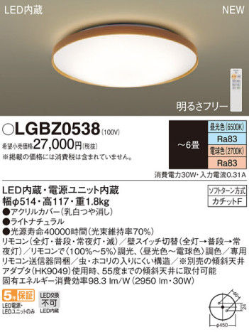 Panasonic LED ݥ󥰥饤 LGBZ0538 ᥤ̿