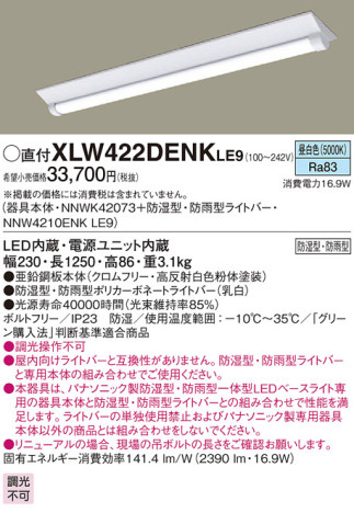 Panasonic LED ƥꥢȥɥ XLW422DENKLE9 ᥤ̿