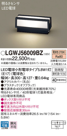 Panasonic LED ƥꥢȥɥ LGWJ56009BZ ᥤ̿