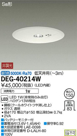 ʼ̿DAIKO ŵ LED  DEG-40214W