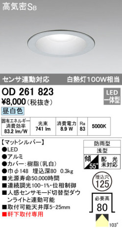 ODELIC ǥå LED ƥꥢ饤 OD261823 ᥤ̿