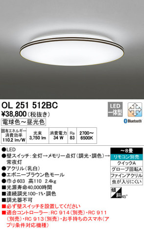 ODELIC ǥå LED 󥰥饤 OL251512BC ᥤ̿