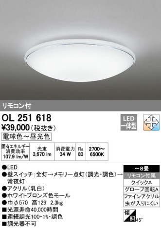 ODELIC ǥå LED 󥰥饤 OL251618 ᥤ̿