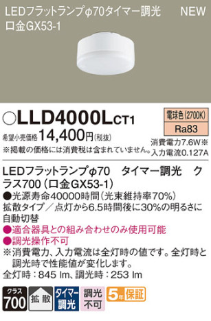 Panasonic  LLD4000LCT1 ᥤ̿