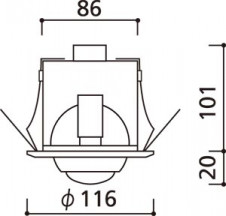 ODELIC �����ǥ�å� OD007125 OD007125 ������饤�� ��Ǯ�� ��յ�  ����¾ ������饤�� �ͷ��ʰ��̷���