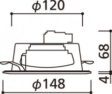 ODELIC �����ǥ�å� ������饤�� OD361006BR �̿�5