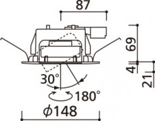 ODELIC �����ǥ�å� ������饤�� OD361245ND �̿�4