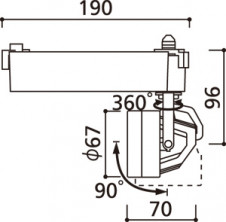 ODELIC ǥå ݥåȥ饤 XS256267 ̿3