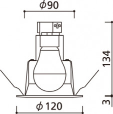 ODELIC �����ǥ�å� ������饤�� OD301078ND �̿�3