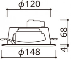 ODELIC �����ǥ�å� ������饤�� OD361006RG �̿�5