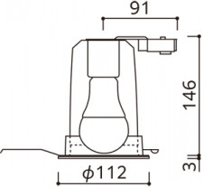ODELIC �����ǥ�å� LED ������饤�� OD361148RG �̿�4