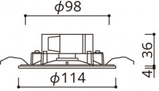 ODELIC �����ǥ�å� LED ������饤�� OD361548R �̿�4