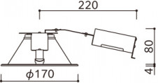 ODELIC �����ǥ�å� LED ������饤�� OD361598R �̿�4
