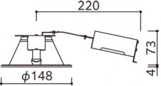 ODELIC �����ǥ�å� LED ������饤�� OD361601R �̿�4
