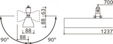 ODELIC �����ǥ�å� LED �١����饤�� XL551034R1 �̿�4
