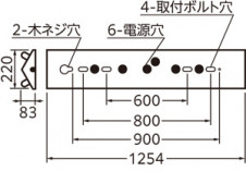 ODELIC �����ǥ�å� LED �١����饤�� XL551644R �̿�4