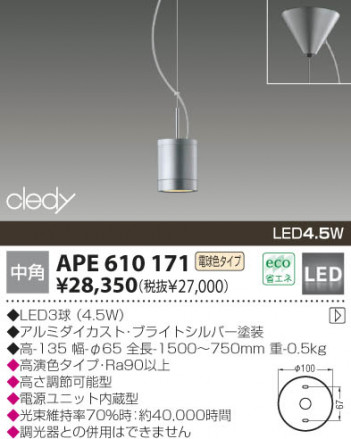 KOIZUMI �������� �������� LED�ڥ����� �ڥ����� LED���ŵ忧�����ס�  APE610171