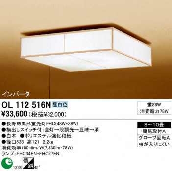 ODELIC ǥå OL112516N OL112516N 󥰥饤 ָ Ĺ̿ݷָFHC(48W+38W)  ¼ б 󥰥饤  810|б 󥰥饤  ָ