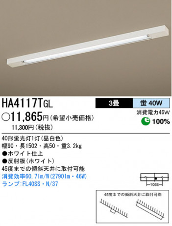 �ѥʥ��˥å��Ź� PANASONIC ������󥰥饤�� HA4117TGL ���������Ϣ ������󥰥饤�� 221��230