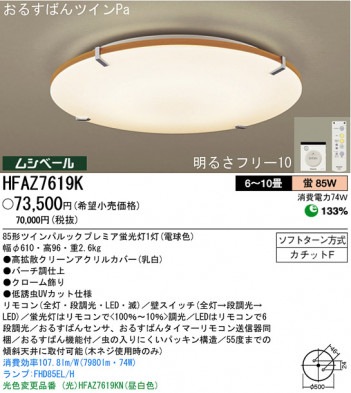 �ѥʥ��˥å��Ź� PANASONIC ������󥰥饤�� HFAZ7619K ���������Ϣ ������󥰥饤�� 81��90