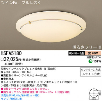 �ѥʥ��˥å��Ź� PANASONIC ������󥰥饤�� HSFA5180 ���������Ϣ ������󥰥饤��