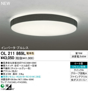 ODELIC �����ǥ�å� ������󥰥饤�� OL211869L odelic ol211869l