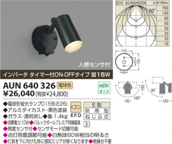 �������߾��� KOIZUMI �����ȥɥ����ݥå� AUN640326 ���β���