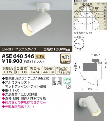 �������߾��� KOIZUMI LED���ݥåȥ饤�ȡʥե�󥸡� ASE640546 ���β���