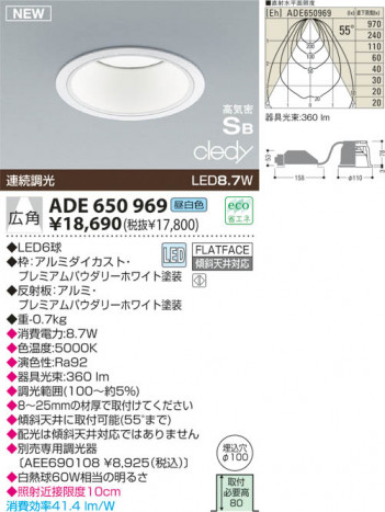 KOIZUMI LED �ⵤ̩������饤�� ADE650969