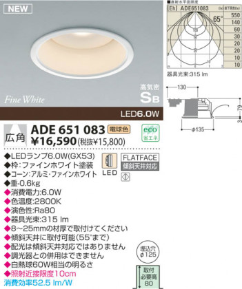 KOIZUMI LED �ⵤ̩������饤�� ADE651083