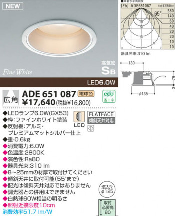 KOIZUMI LED ⵤ̩饤 ADE651087