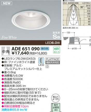 KOIZUMI LED �ⵤ̩������饤�� ADE651090