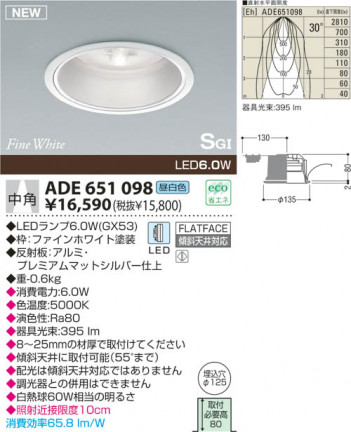 KOIZUMI LED SG��������饤�� ADE651098