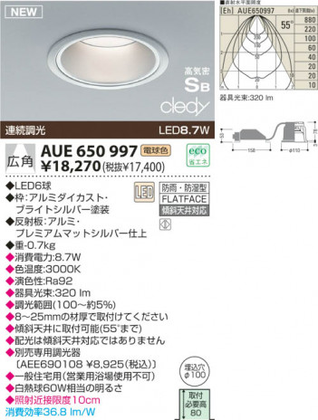 KOIZUMI LED ɱɼⵤ̩饤 AUE650997
