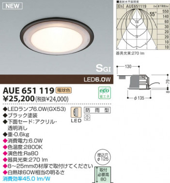 KOIZUMI LED �ɱ���SG��������饤�� AUE651119