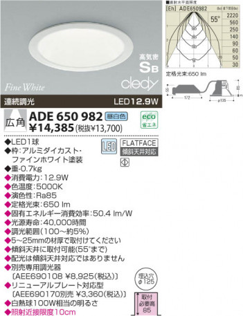 KOIZUMI LED�ⵤ̩������饤�� ADE650982 �ᥤ��̿�