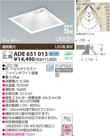 KOIZUMI LED�ⵤ̩������饤�� ADE651013 �ᥤ��̿�