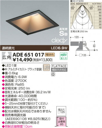 KOIZUMI LED�ⵤ̩������饤�� ADE651017 �ᥤ��̿�