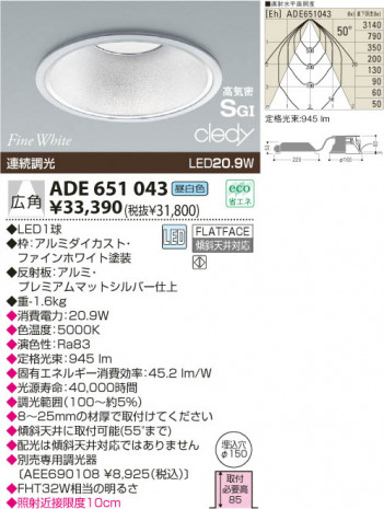 KOIZUMI LEDⵤ̩SG饤  ADE651043 ᥤ̿