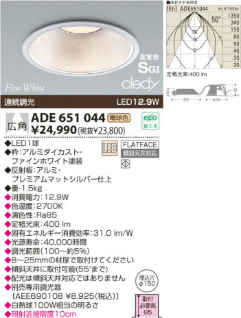 KOIZUMI LED�ⵤ̩SG��������饤��  ADE651044 �ᥤ��̿�
