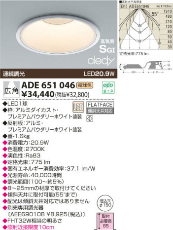 KOIZUMI LED�ⵤ̩SG��������饤��  ADE651046 �ᥤ��̿�