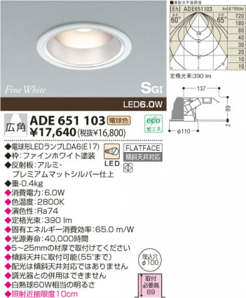 KOIZUMI LED SG��������饤�� ADE651103 �ᥤ��̿�