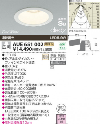 KOIZUMI LED ɱɼⵤ̩饤 AUE651002 ᥤ̿
