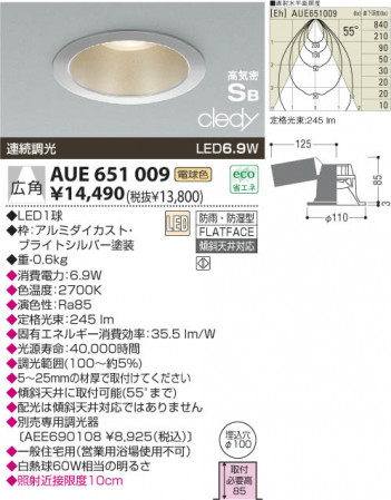 KOIZUMI LED �ɱ��ɼ����ⵤ̩������饤�� AUE651009 �ᥤ��̿�