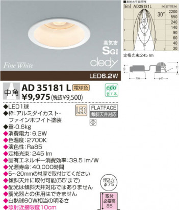 KOIZUMI LED�ⵤ̩SG��������饤��  AD35181L