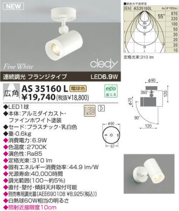 KOIZUMI LED���ݥåȥ饤�ȡʥե�󥸡� AS35160L