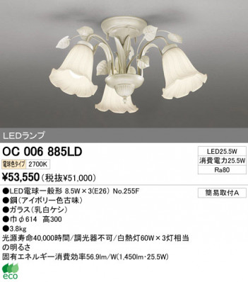 ODELIC �����ǥ�å� LED �����ǥꥢ OC006885LD �ᥤ��̿�