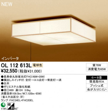 ODELIC �����ǥ�å� ������󥰥饤�� OL112613L